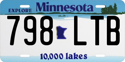 MN license plate 798LTB