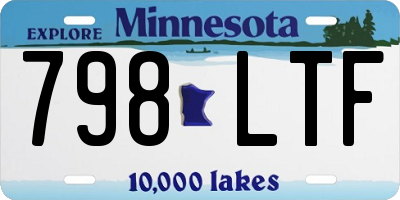 MN license plate 798LTF