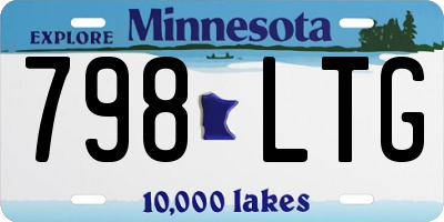 MN license plate 798LTG
