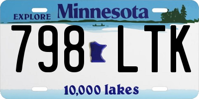 MN license plate 798LTK