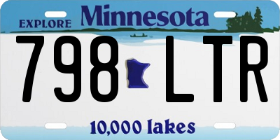 MN license plate 798LTR
