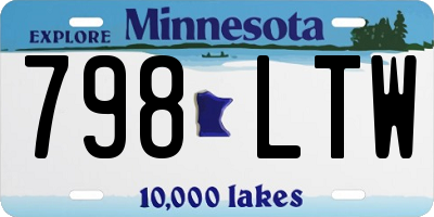 MN license plate 798LTW