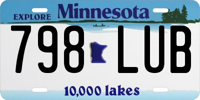 MN license plate 798LUB