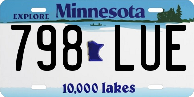 MN license plate 798LUE