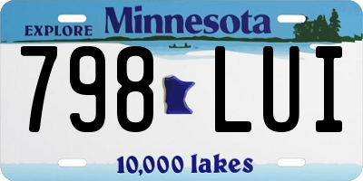 MN license plate 798LUI