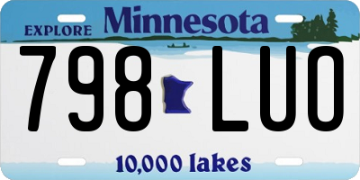 MN license plate 798LUO
