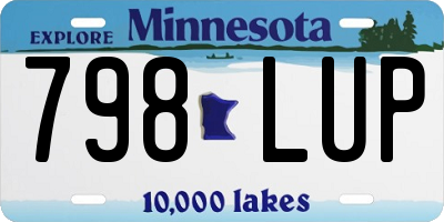 MN license plate 798LUP