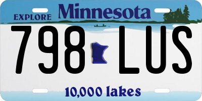 MN license plate 798LUS
