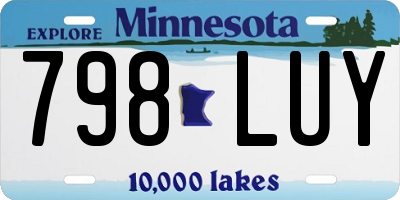 MN license plate 798LUY