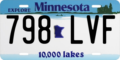 MN license plate 798LVF
