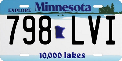 MN license plate 798LVI