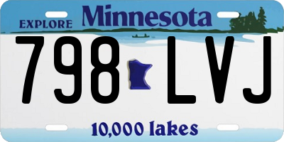 MN license plate 798LVJ