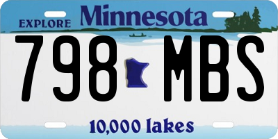 MN license plate 798MBS