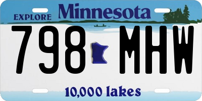 MN license plate 798MHW