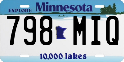 MN license plate 798MIQ