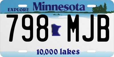 MN license plate 798MJB