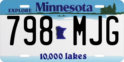 MN license plate 798MJG