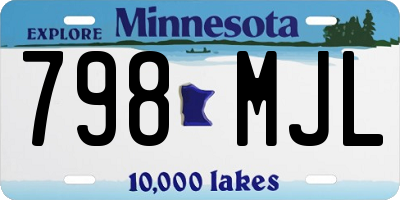MN license plate 798MJL