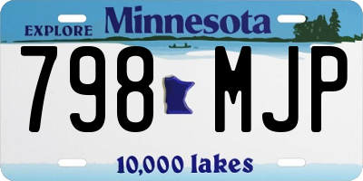 MN license plate 798MJP