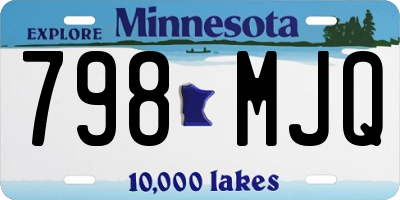 MN license plate 798MJQ