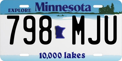 MN license plate 798MJU