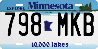 MN license plate 798MKB