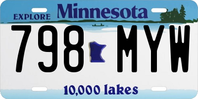 MN license plate 798MYW