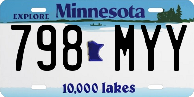 MN license plate 798MYY