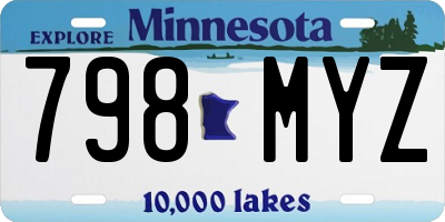 MN license plate 798MYZ