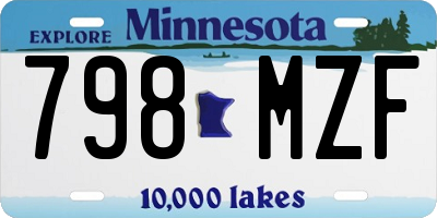 MN license plate 798MZF