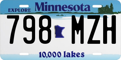 MN license plate 798MZH