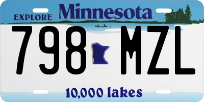 MN license plate 798MZL