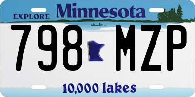 MN license plate 798MZP