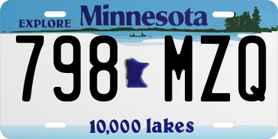 MN license plate 798MZQ