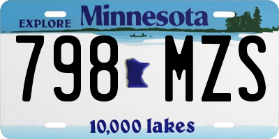MN license plate 798MZS