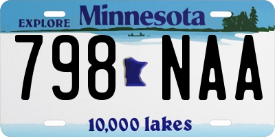 MN license plate 798NAA