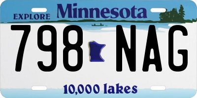 MN license plate 798NAG