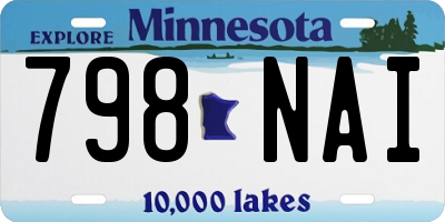 MN license plate 798NAI