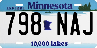 MN license plate 798NAJ