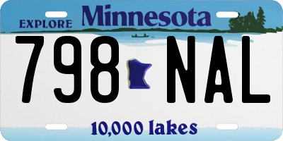 MN license plate 798NAL