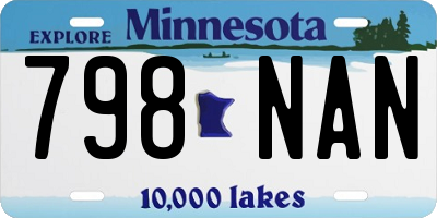 MN license plate 798NAN