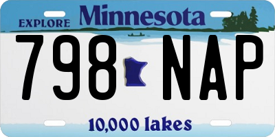 MN license plate 798NAP