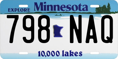 MN license plate 798NAQ