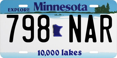 MN license plate 798NAR