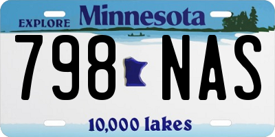 MN license plate 798NAS