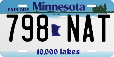 MN license plate 798NAT