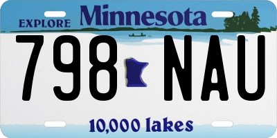 MN license plate 798NAU