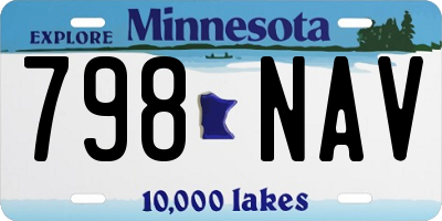 MN license plate 798NAV
