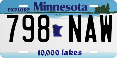 MN license plate 798NAW