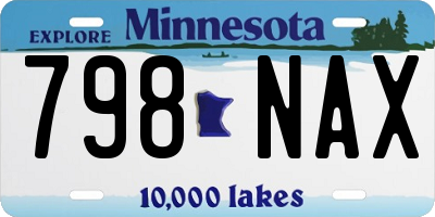 MN license plate 798NAX